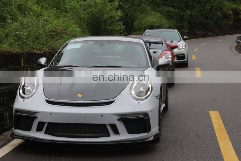 Runde FRP Or Half Carbon For Porsche 911-991.2 Upgrade GT3RS Style Body Kit Front Rear Bumper Lip Side Skirt Fender Hood Spoiler