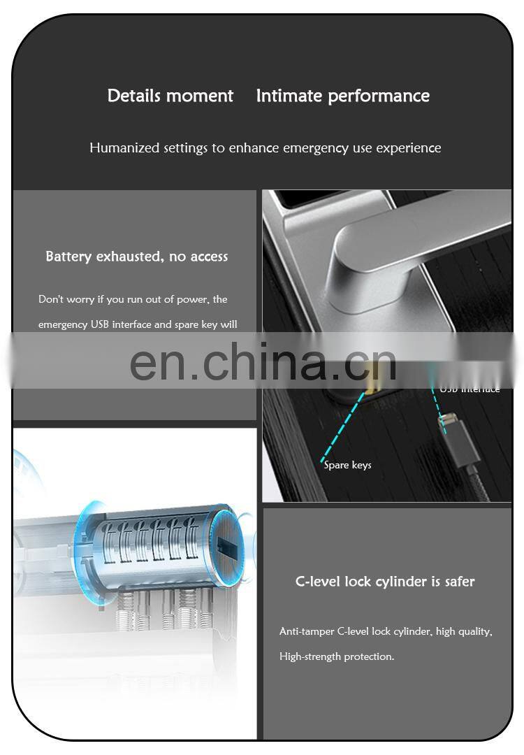 Factory Wholesale Popular Office Keyless Smart Rfid Card System Electronic Key Digital Smart Price Hotel Door Lock Manufacturer