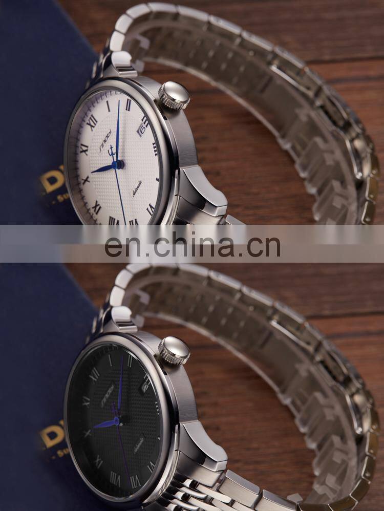 SINOBI Classical Automatic Mens Luxury Watch 316L Stainless Steel Case & Band Calendar Drop Shipping Wristwatch 1246G Montre