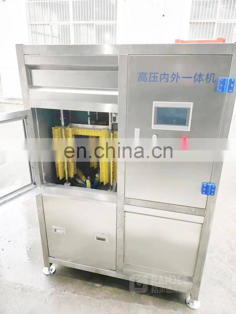 Best price automatic high pressure 5 gallon barrel bottle interior and exterior washing cleaning brushing machine