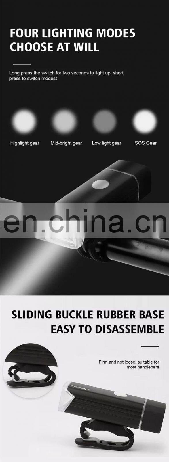 New USB Waterproof Rechargeable Bike Light Bicycle Front Handlebar Lamp Led Mini Flash Light