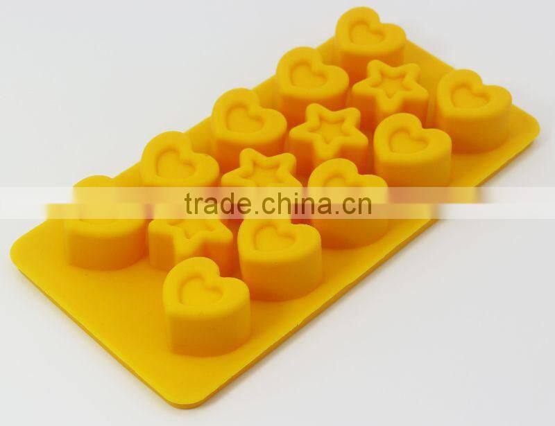 Star and heart shaped ice cube cool