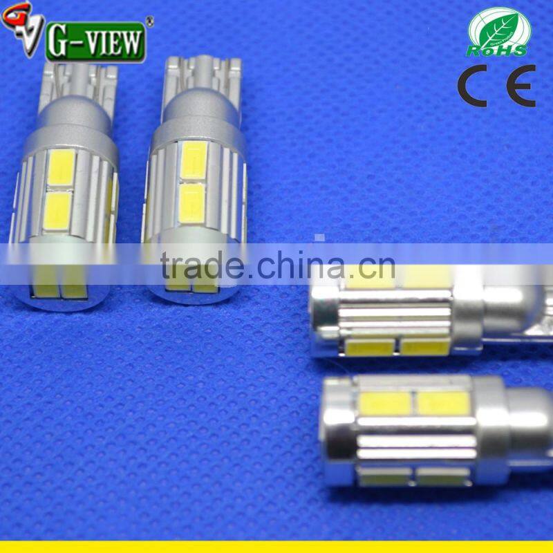 Hottest selling led car light, T10 w5w 10 led smd 5630