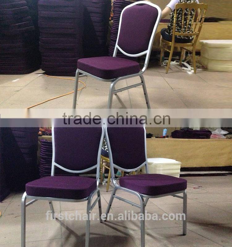 FOSHAN FURNITURE 2015 NEW STYLE IRON STACKABLE CHAIR FOR HOTEL