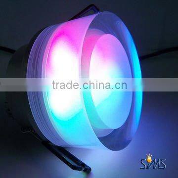3W led rgb down light round ABS external electrical source
