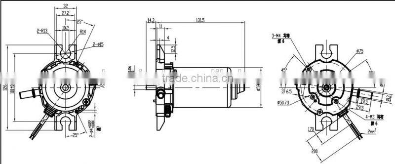 dc motor 2.5A 5500rpm of brake vacuum pump of bus