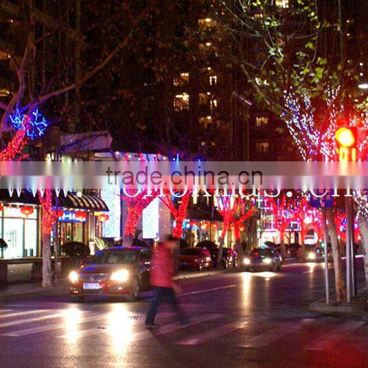 Side street red homemade hanging decoration LED tree light
