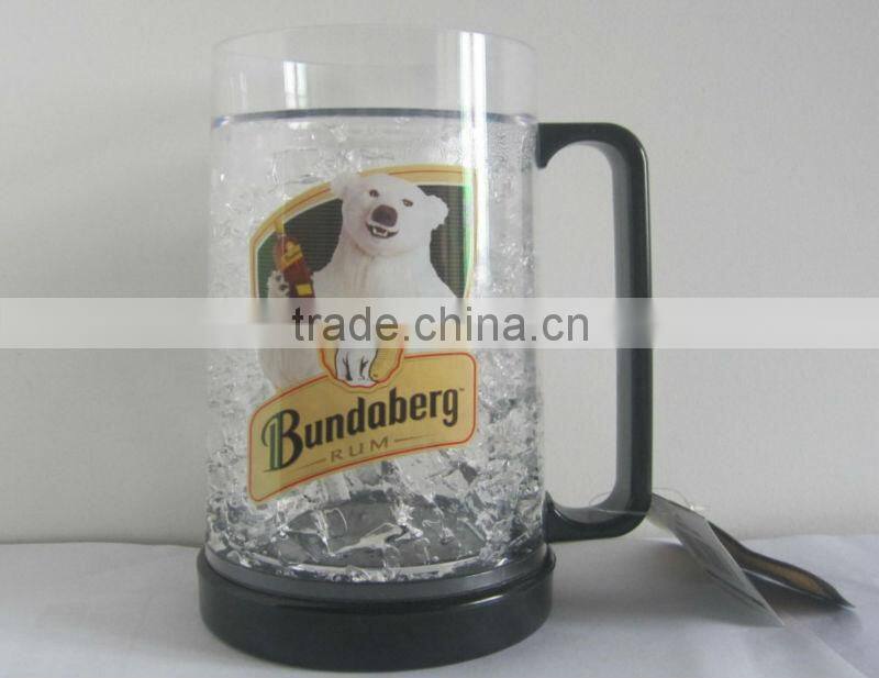 Bar accessories plastic double wall ice cups for beer