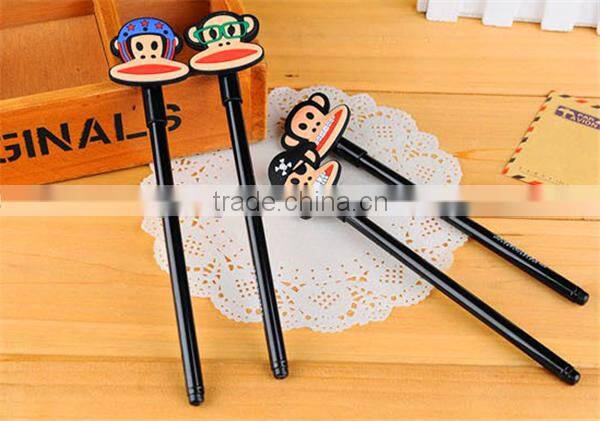 Office Supply Cute Cartoon Black Gel Pen For Kids Stationery