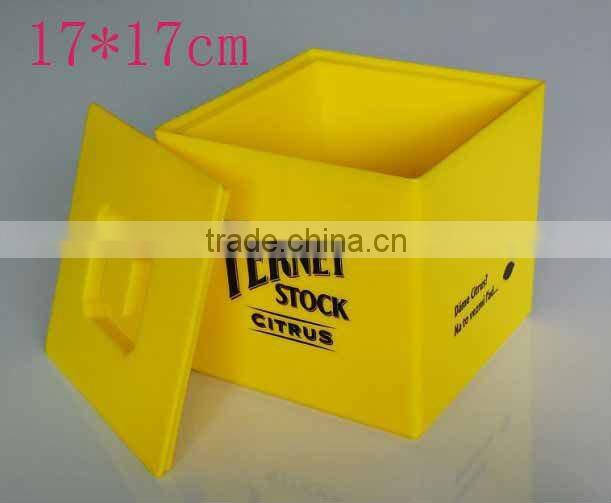 Cheap huge square ice bucket with lid durable ice bucket