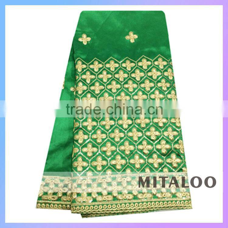 2015 Mitaloo Top Selling Color Leaf Green George Lace Quality Warranty Oem African Fabrics George Lace