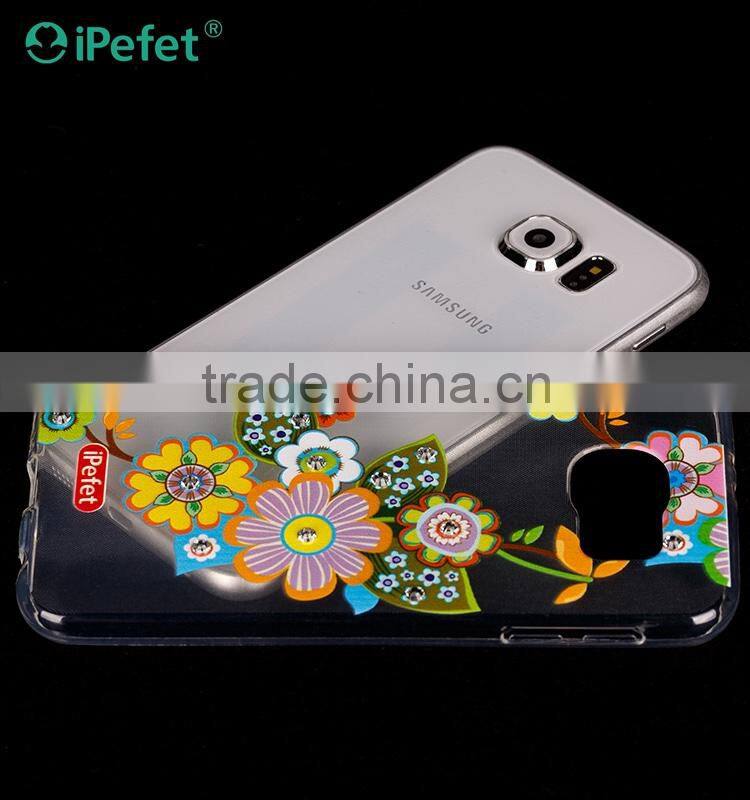 China Manufacturer Custom Design UV Printing Transparent Clear TPU Case For Samsung Galaxy S6