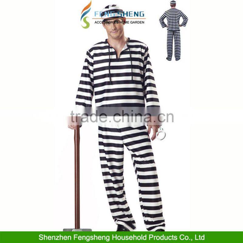2015 Halloween Stripe lovers Prisoners Clothing Zombies Cosplay Dress