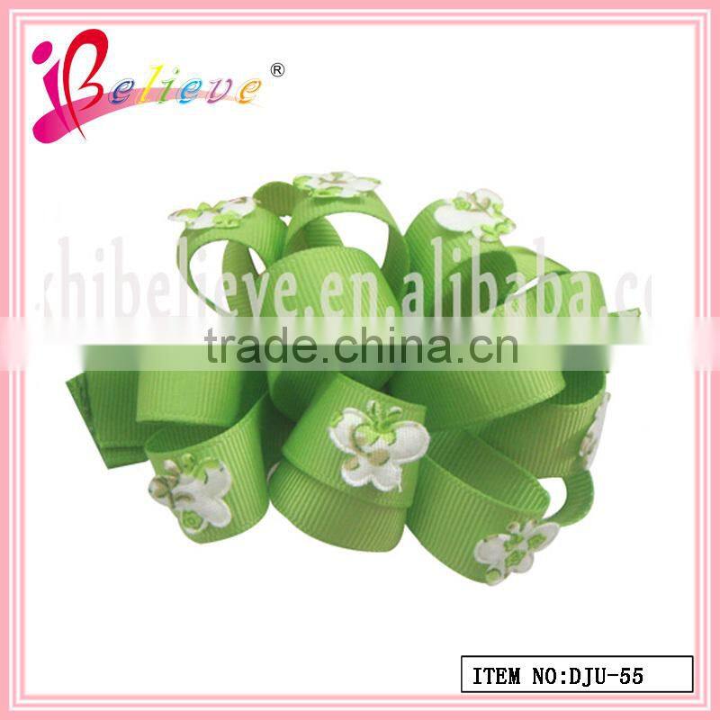 Popular beautiful crown decoration headwear koker ribbon hairgrips for girls (DJU--2)