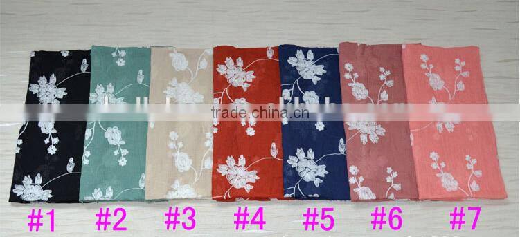 Wholesale Korea Fashion Ladies Cotton Flower Embroidery Shawls