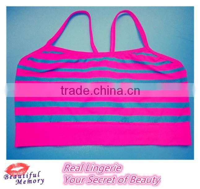 Fashion Seamless Sport Bra, Shdow Stripe Printed