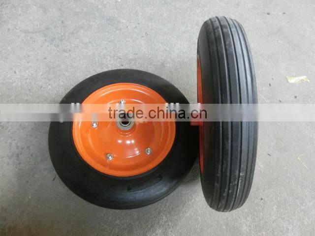 14" solid rubber wheel for wheelbarrow