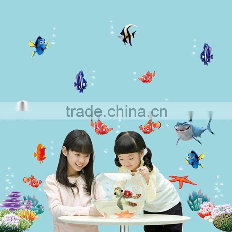 New Fish Seabed NEMO Wall Sticker Cartoon Wall Sticker Decor Removable Vinyl Nursery Kids Room Decals