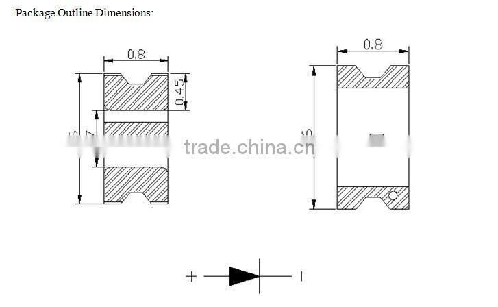 0603 0.4T surface mount 25mA blue good price mini epistar sanan led chip