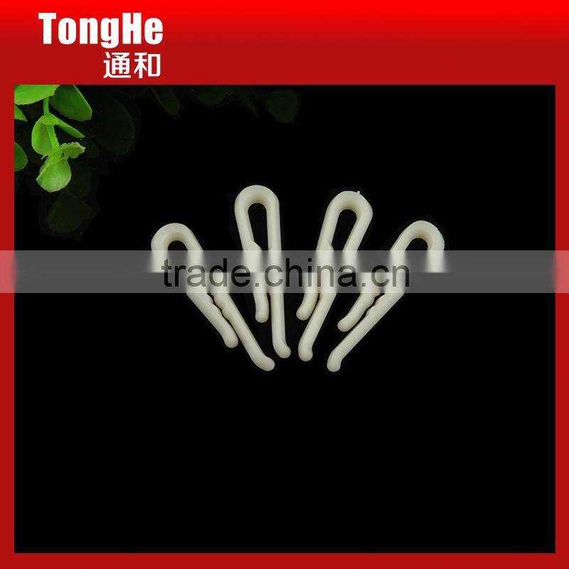 Milky colour plastic shirt clip with teeth, for clothing