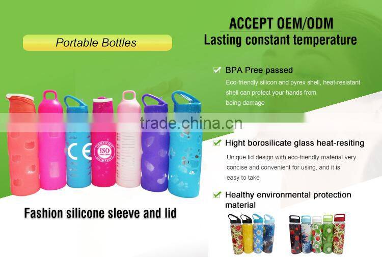 fashion custom glass bottle custom shape/ special shape glass water bottle