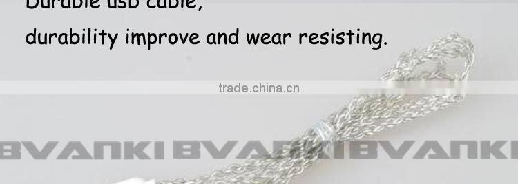 Braided Woven Fabric USB Data Sync Charging Cable For Micro USB To Displayport Cable,Ultra Thin USB Cable For Android