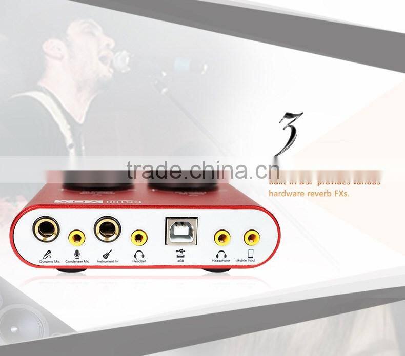 USB EXTERNAL SOUND CARD/AUDIO INTERFACE FOR MUSIC LOVERS