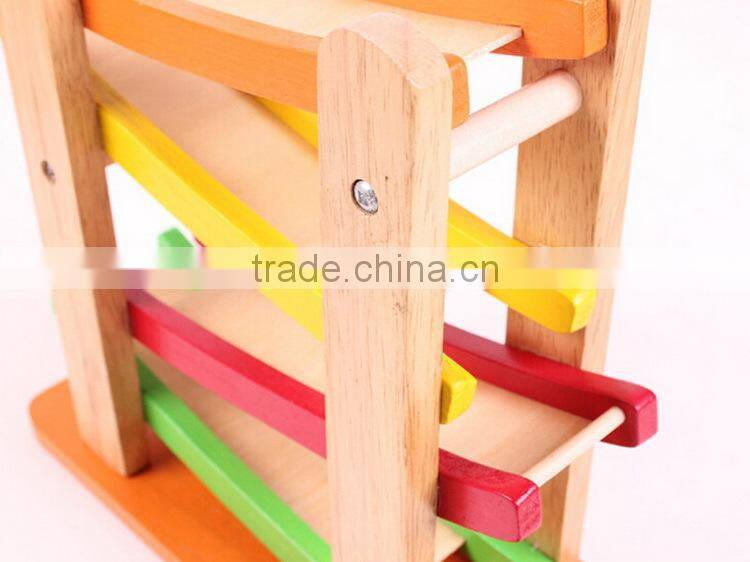 new product wooden car toys OEM classical ramp racer wooden sliding car toy for kids EZ5105