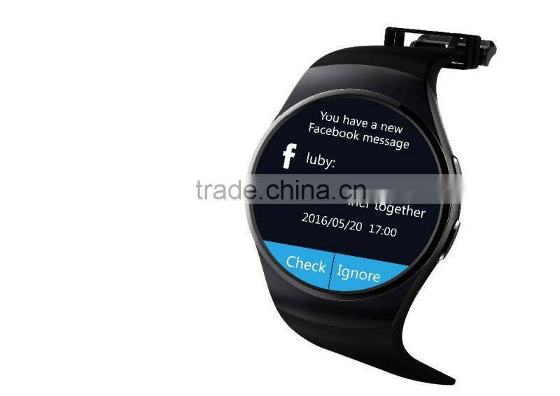 Full Display Round IPS Screen LCD MTK2502C BT4.0 Smart Watch Phone KW18 smart watch