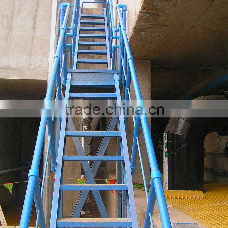 chemical resistant FRP fiberglass round guardrail fence, frp handrail for chemical plant, water treatment