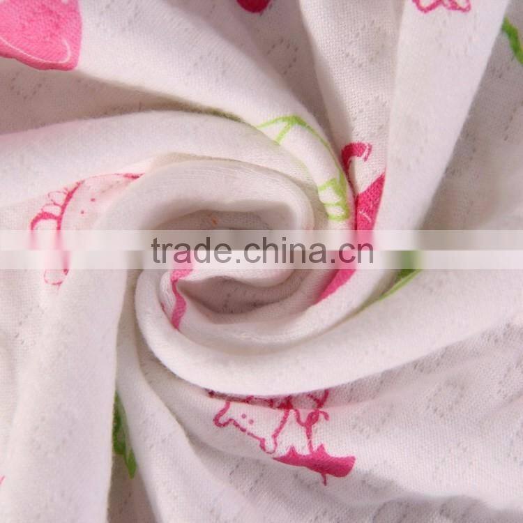 80%cotton 20%polyester jacquard scuba air layer floral printing fabric