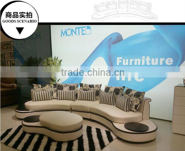 bordeaux natural half moon leather sofa