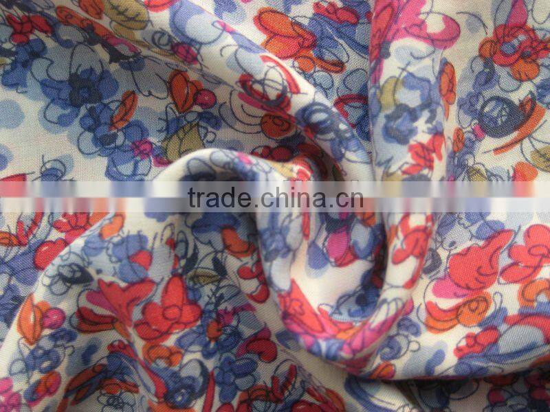 100 rayon printed fabric