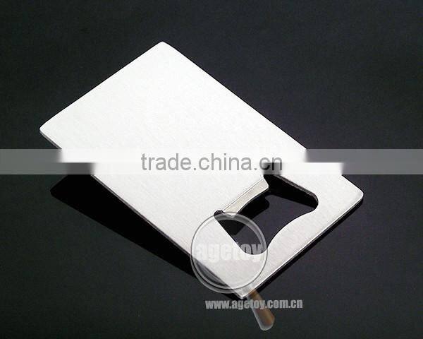 Stainless Steel Brushed Metal Credit Card Shaped Cheap Bulk Bottle Opener