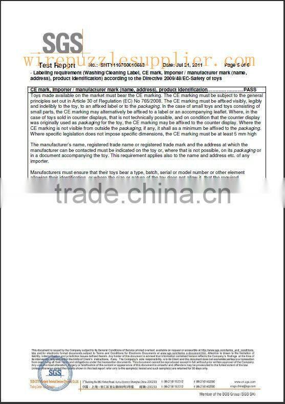 China Mind Games-China metal educational toys EN 71 Passed