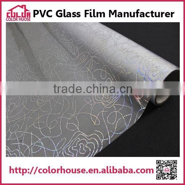 film roll adhesive glass flower decoration laser sticker