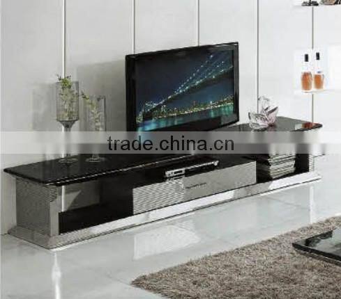 marble top metal leg led dubai tv stand TV841