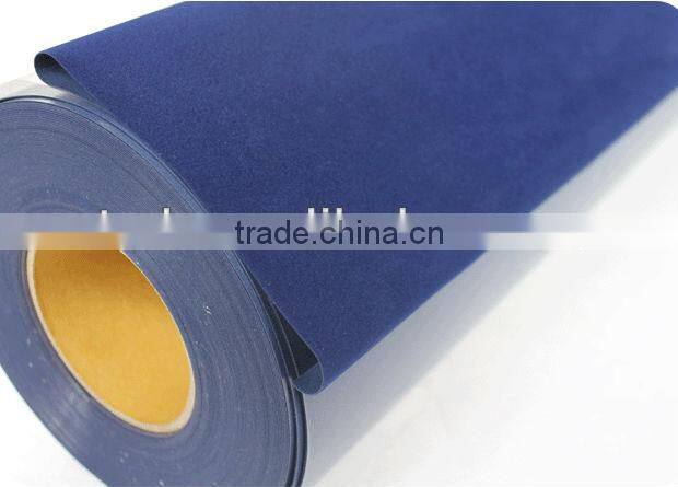 Heat transfer flock vinyl sticker for fabric black color