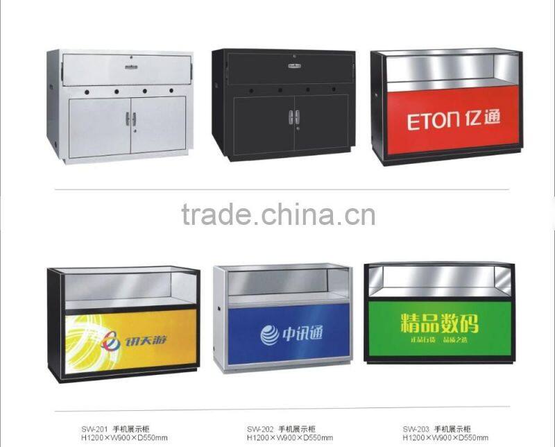 Manufacturer online metal/glass store mobile phone display showcase