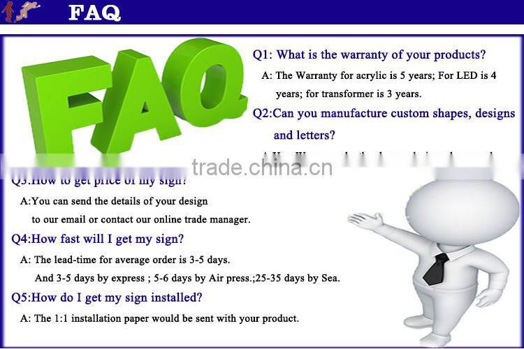 New style illuminated sign manufacturer LED neon letter