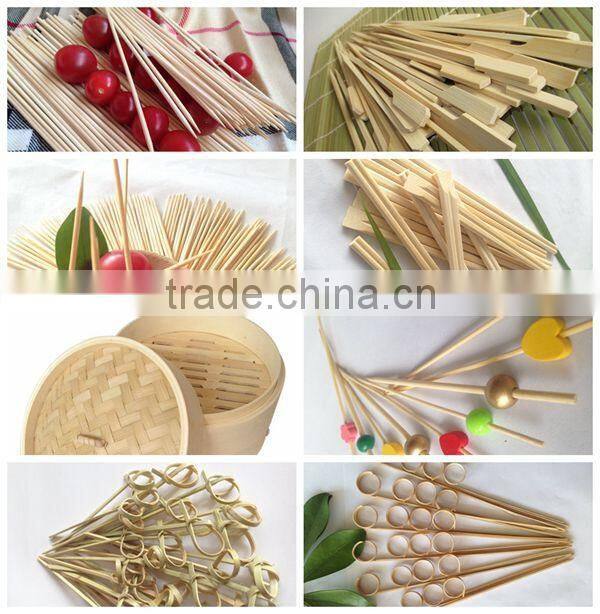 Disposable pick,knotted bamboo picks,bamboo decorative knot party picks