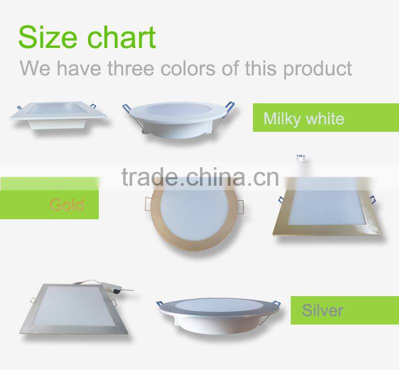New Products LED Panel Light 12W Plastic CE RoHS Indoor Best Quality 3W 4W 6W 8W 15W 18W