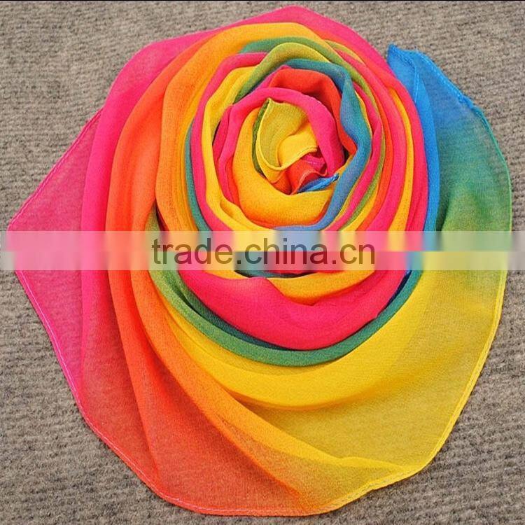 2016 Colorful Chiffon Scarf