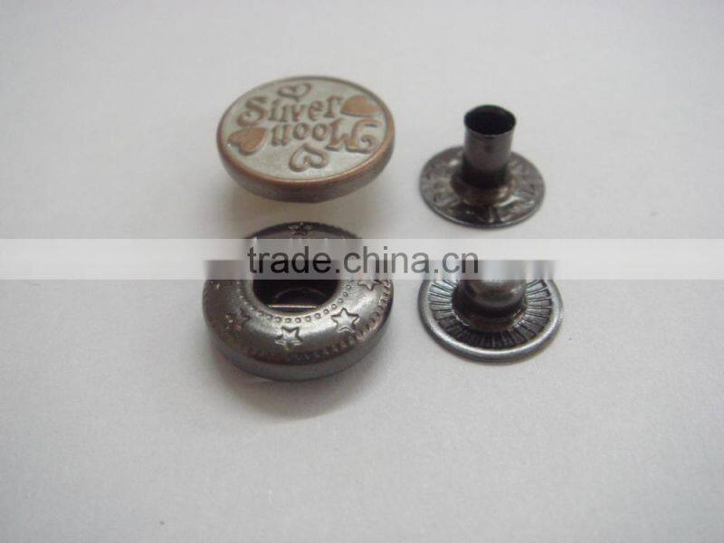 15mm embossed cute washable snap button