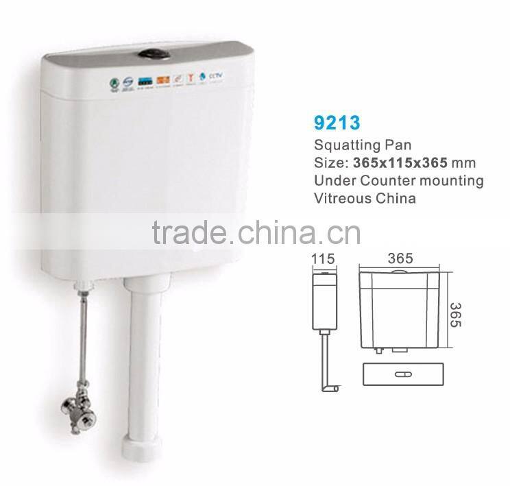 PVC double flush wall hung toilet cistern