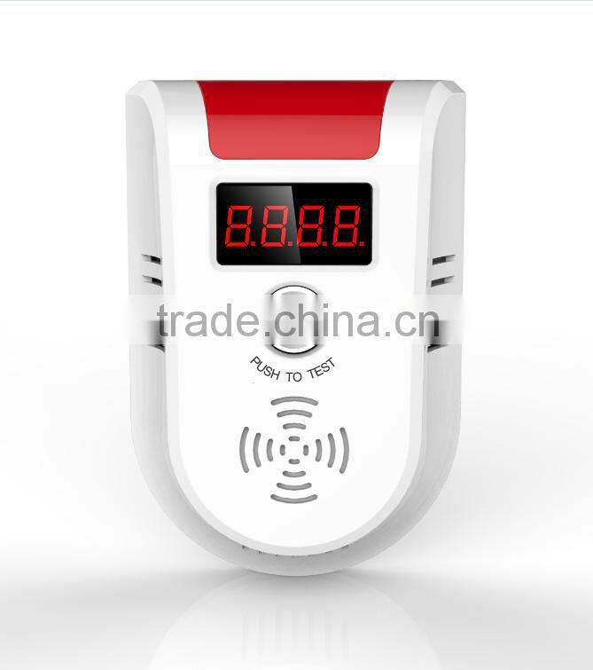 Top seller fast gas detection human voice prompt rechargeable battery-powered Wireless Gas Leakage Detector for your kitchen
