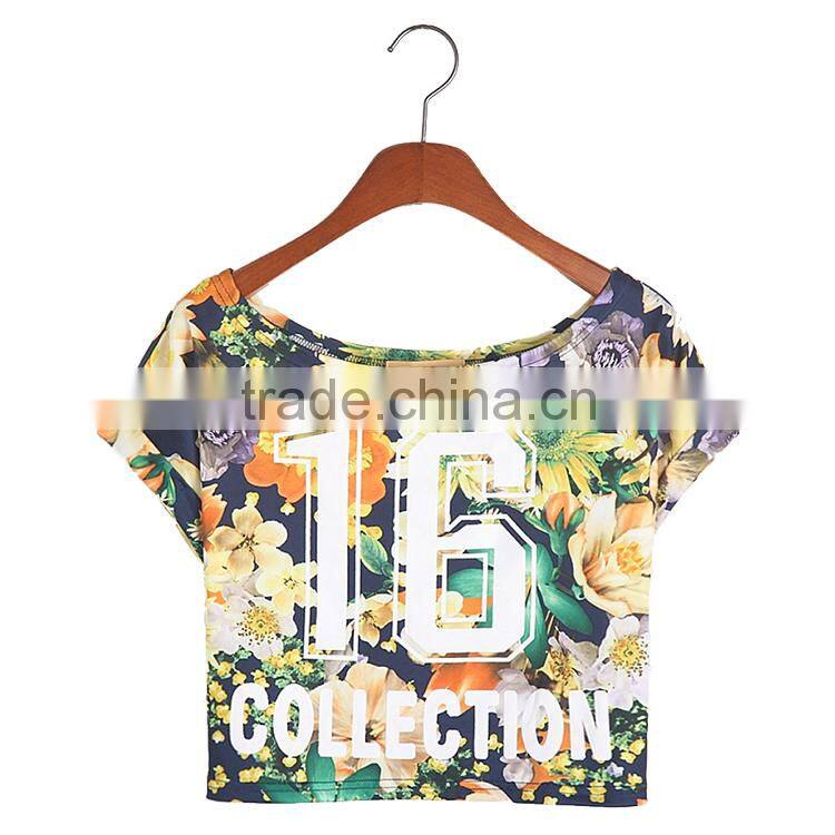 OEM service cheap National style sleeveless sexy knit custom women crop top