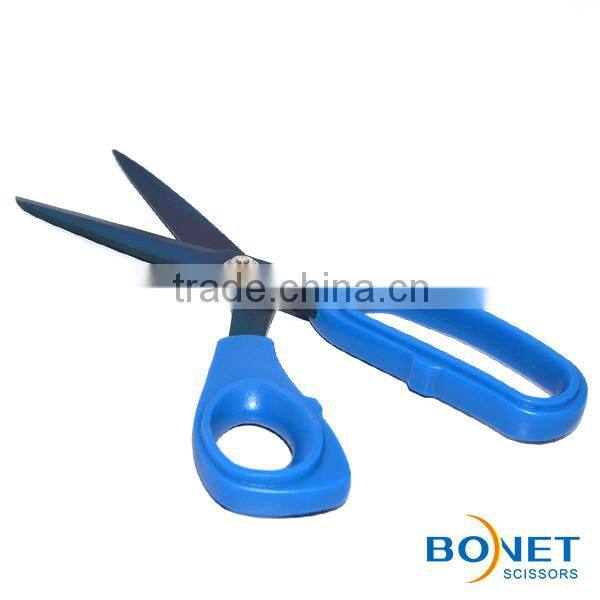 S14005/S14006/S14019 LFGB qualified Titanium coating Tailor cutting Scissors with plastic handle