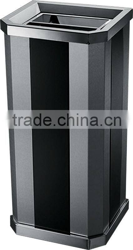 Indoor square ground stand dustbin with ash barrel