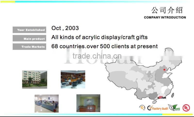 A shape clear acrylic calendar stand